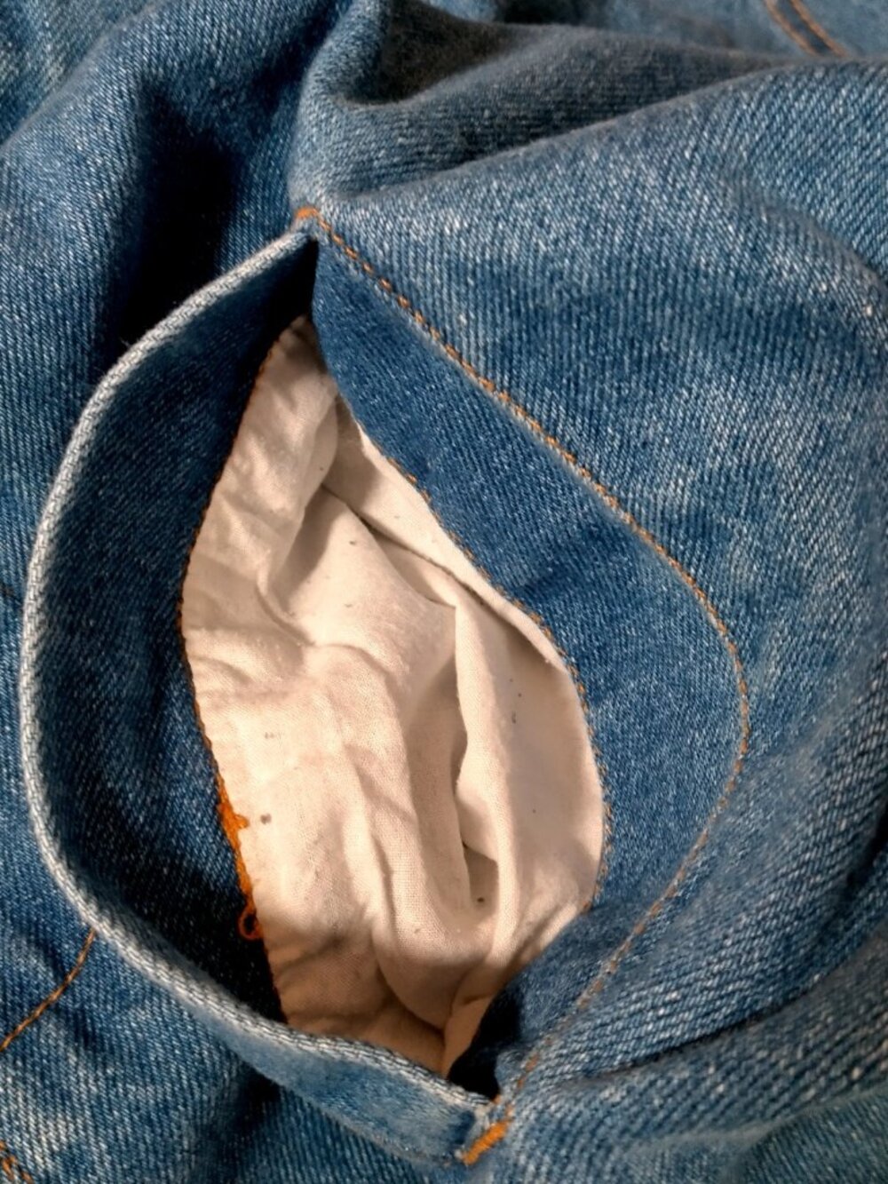 Vintage Denim Jean Jacket Barn Coat Women L XL Brown Corduroy Collar - Picture 16 of 16